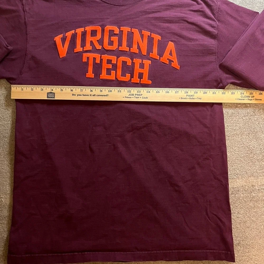 Vintage Jansport Virginia Tech Long Sleeve Shirt Mens Large Maroon VT Hokies